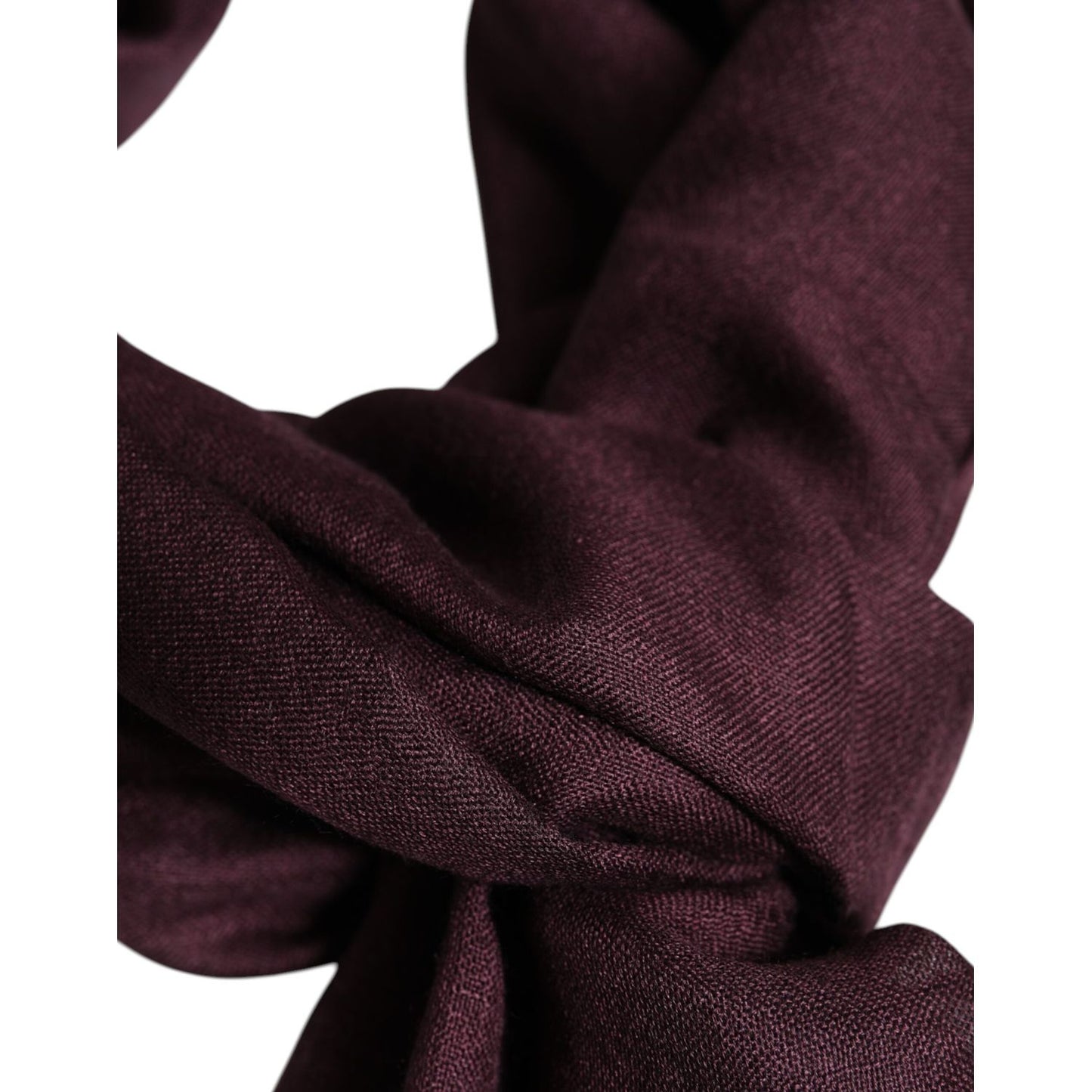 Dolce & Gabbana Maroon Cashmere Neck Warmer Wrap Shawl Scarf MS7391
