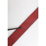 Dolce & Gabbana Maroon Classic Leather Metal Logo Buckle Belt BEL9402-90