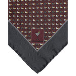 Dolce & Gabbana Maroon Cocktail Silk Square Foulard Scarf MS7538