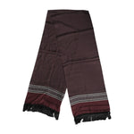 Dolce & Gabbana Maroon Dotted Silk Fringes Foulard Scarf MS7537