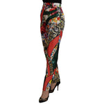 Dolce & Gabbana Multicolor Patchwork Jacquard High Waist Pants PAN73056-42