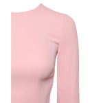 Dolce & Gabbana Pink Viscose 3/4 Sleeves Sheath Midi Dress DR281178-36