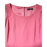 Dolce & Gabbana Pink Viscose Short Sleeve Sheath Midi Dress DR281201-36