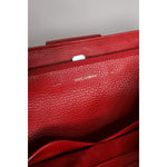 Dolce & Gabbana Red Calfskin Leather Logo Plaque Top Handle Bag BAG4355