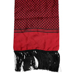 Dolce & Gabbana Red Dotted Silk Fringes Men Foulard Scarf MS7547