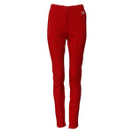 Dolce & Gabbana Red Mid Waist Slim Fit Pants PAN76495-38