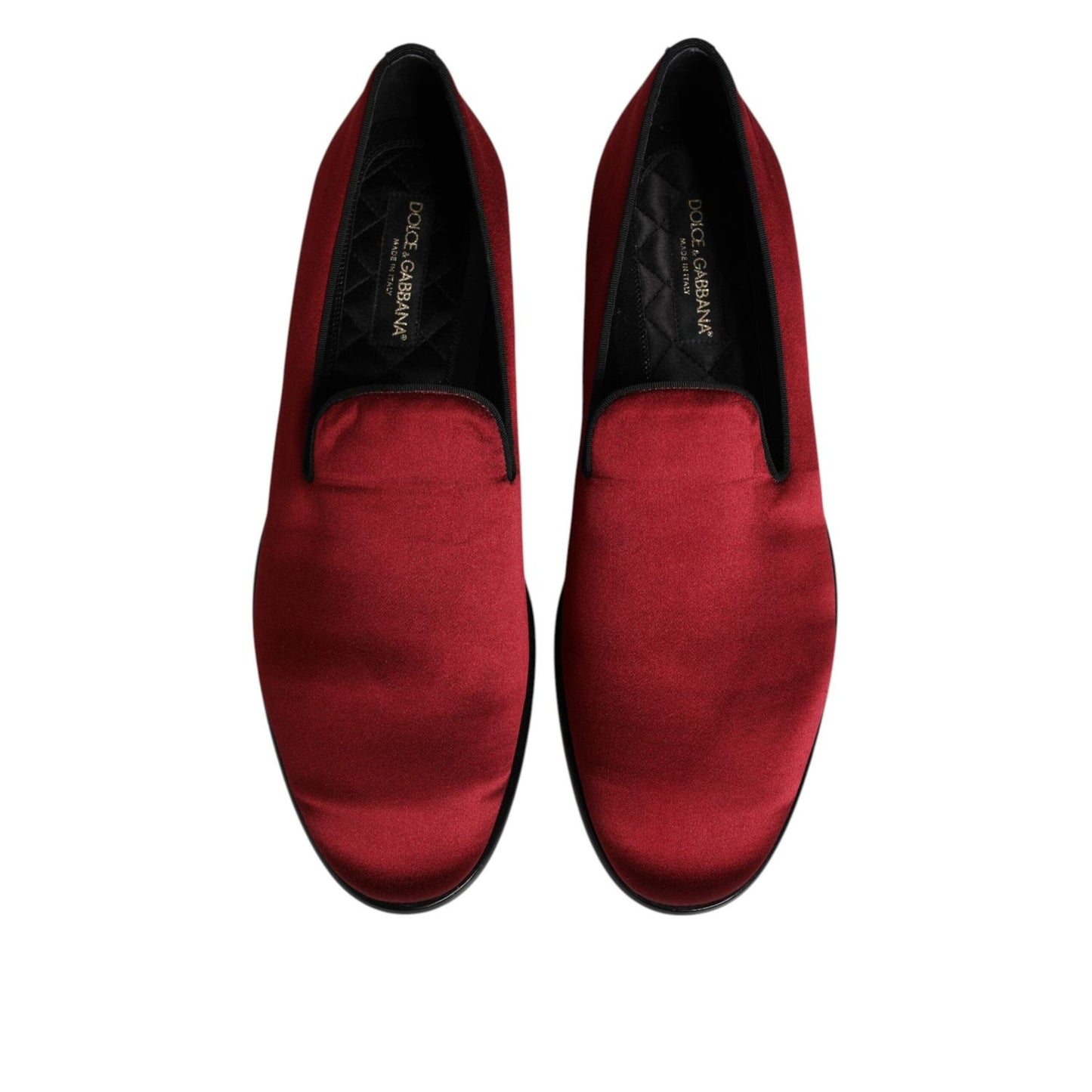 Dolce & Gabbana Red Velvet Slip On Loafers Formal Shoes MV7561-45