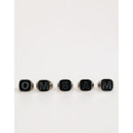 Dolce & Gabbana Silver Tone Brass Lettering Set 5 Pieces Adjustable Ring SMY10671