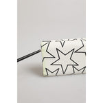 Dolce & Gabbana White Leather Trifold DG Star Print Card Holder Wallet SMY11052