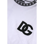 Dolce & Gabbana White Logo Cotton Crew Neck Pullover Sweater TSH90302-52