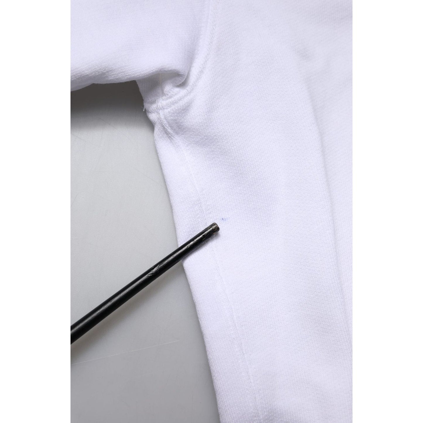 Dolce & Gabbana White Logo Cotton Crew Neck Pullover Sweater TSH90302-52
