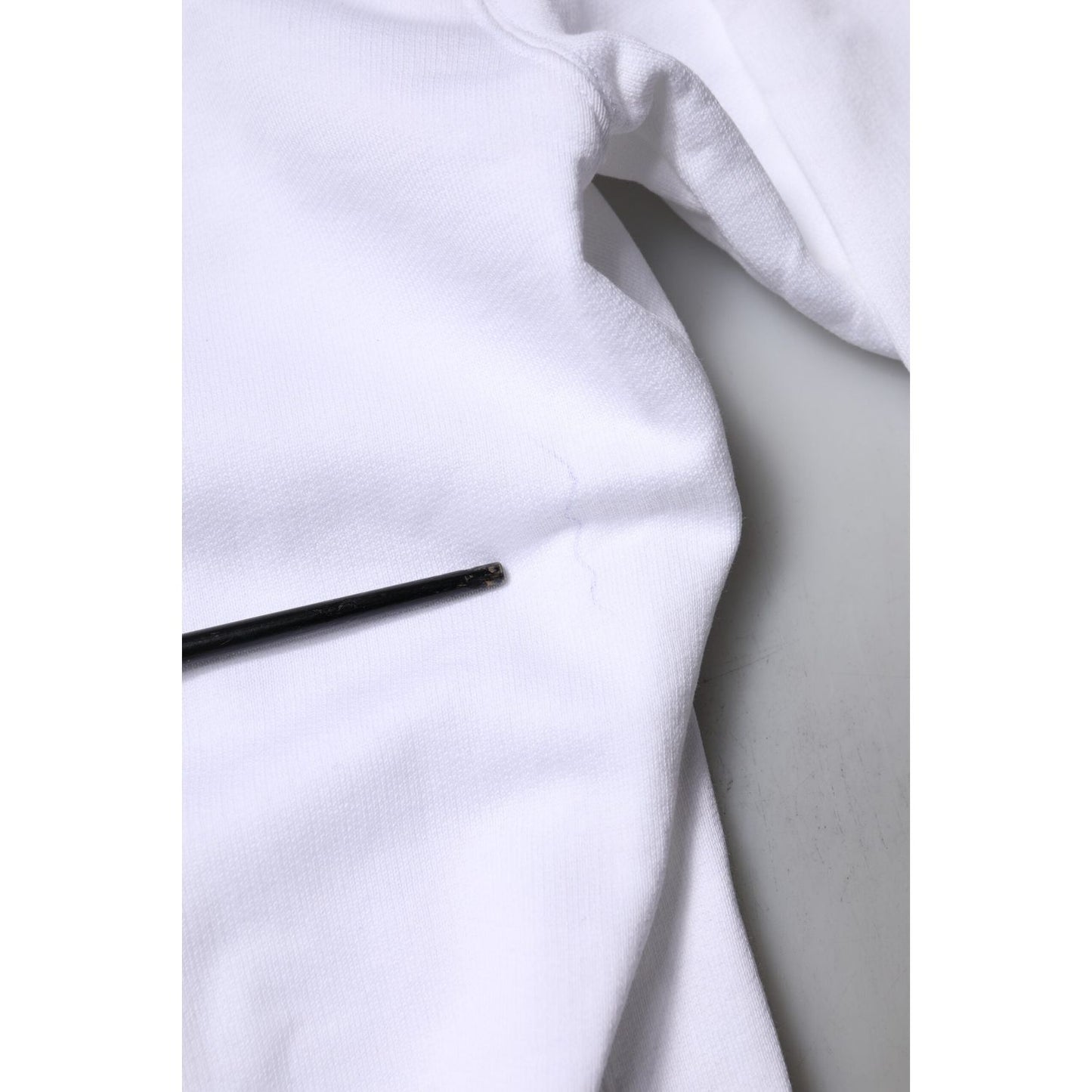 Dolce & Gabbana White Logo Cotton Crew Neck Pullover Sweater TSH90302-52