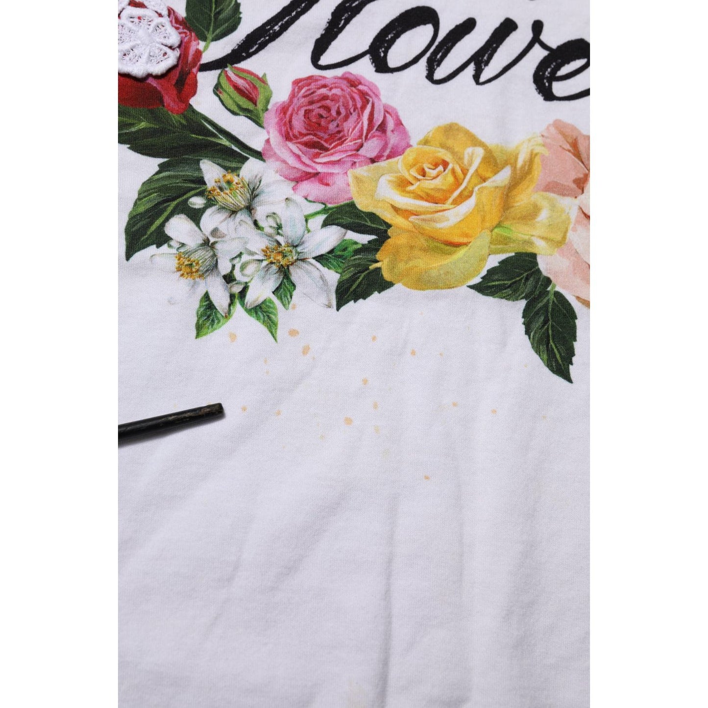 Dolce & Gabbana White Printed Cotton Short Sleeves T-shirt TSH90659-48