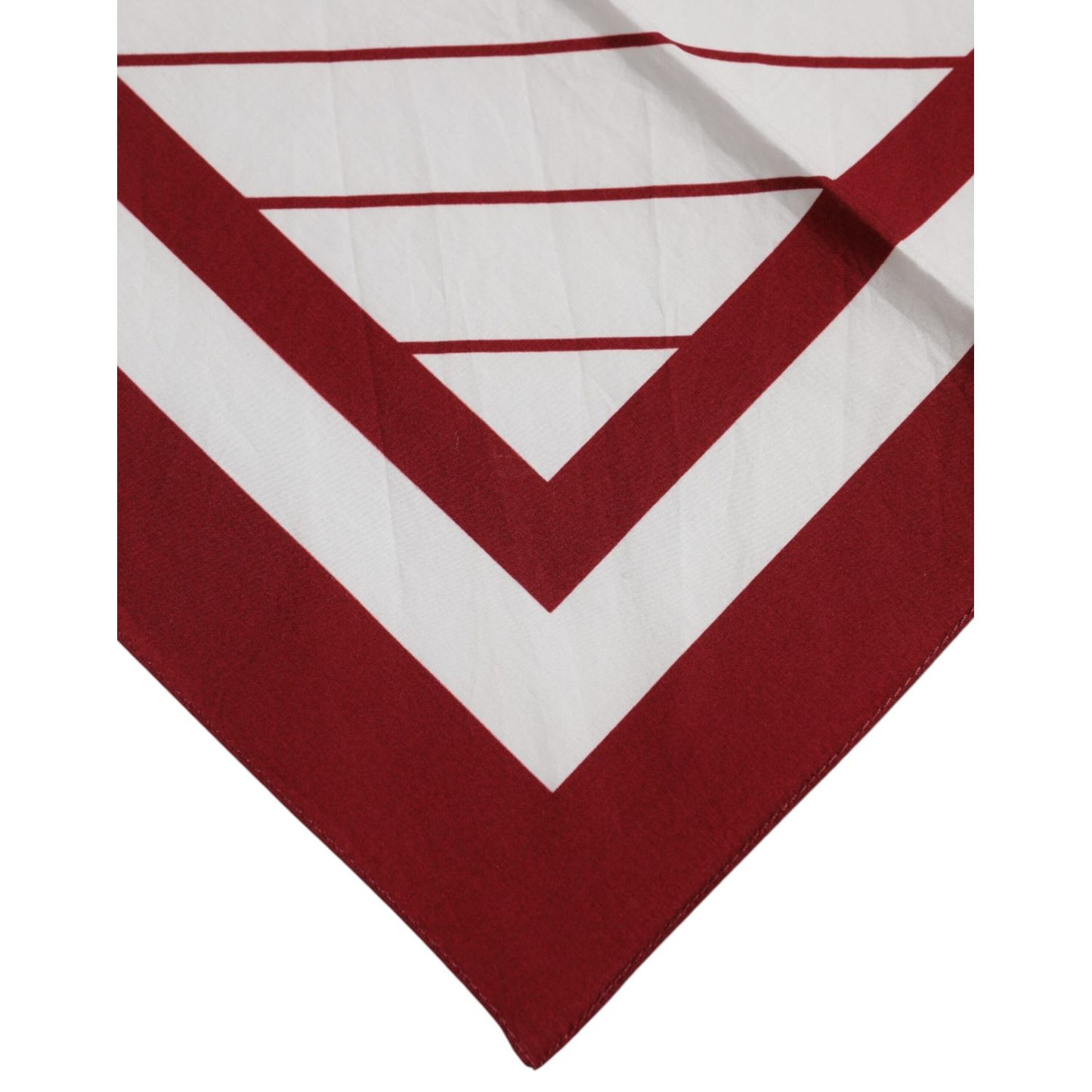 Dolce & Gabbana White Red DG Logo Square Men Foulard Scarf MS7250