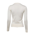 Dolce & Gabbana White Silk Lily Embellished Cardigan Sweater TSH86773-36