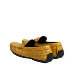 Dolce & Gabbana Yellow Exotic Leather Loafers Slip On Shoes MV7575-41