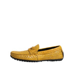 Dolce & Gabbana Yellow Exotic Leather Loafers Slip On Shoes MV7575-41