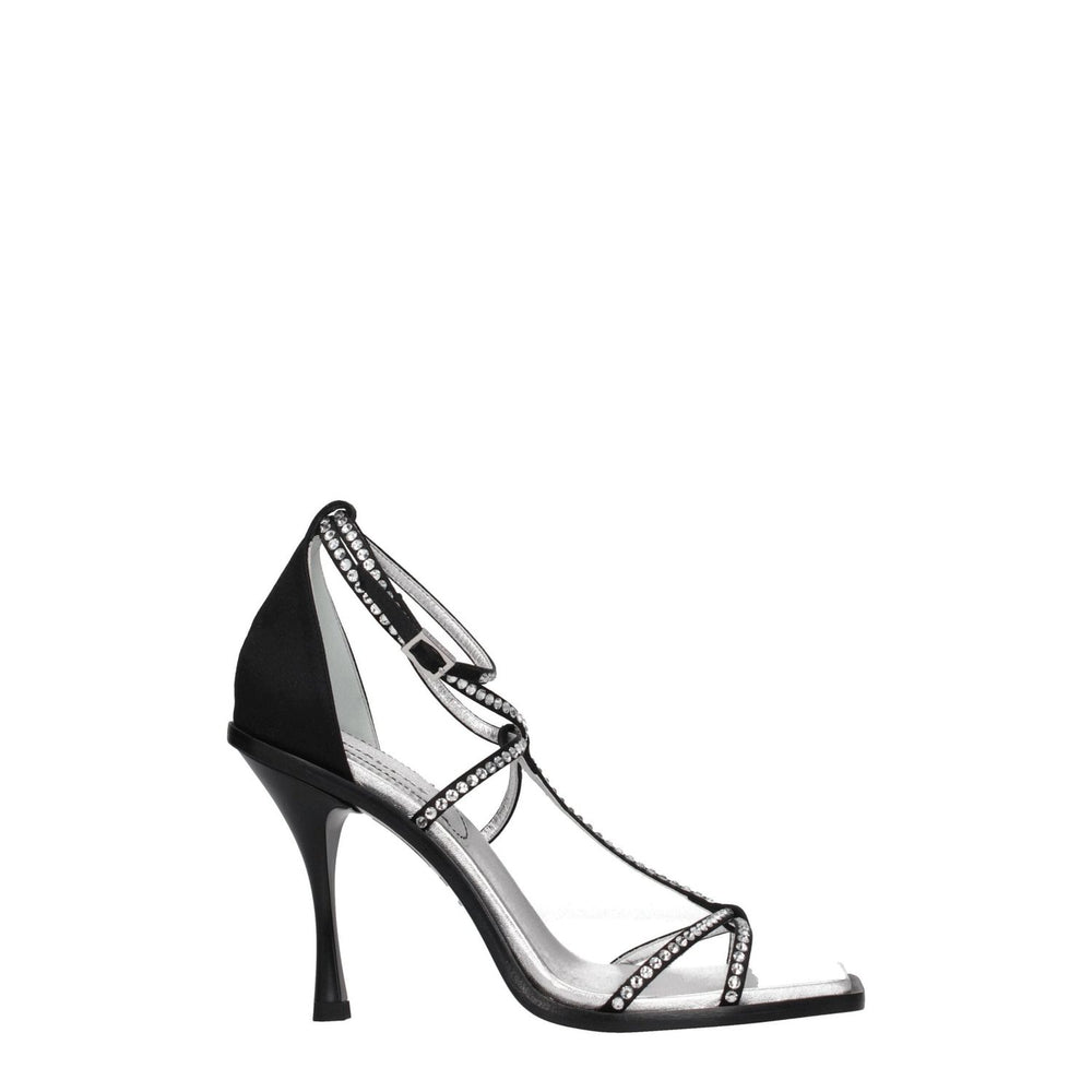 Dsquared² Black Satin Stiletto Heels Sandals DS-8547362308361-EU40/US10
