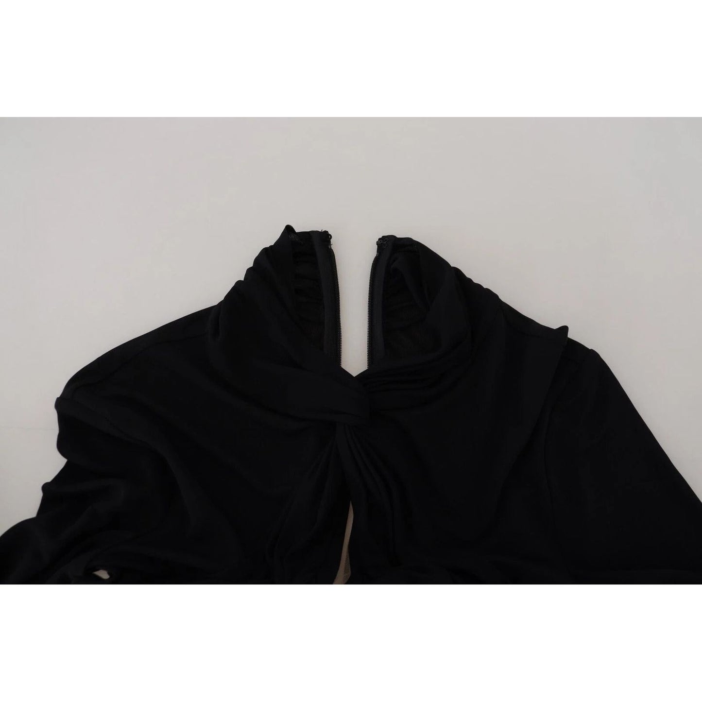 Dsquared² Black Viscose Long Sleeves Cut Out Mini Dress DR28822-38