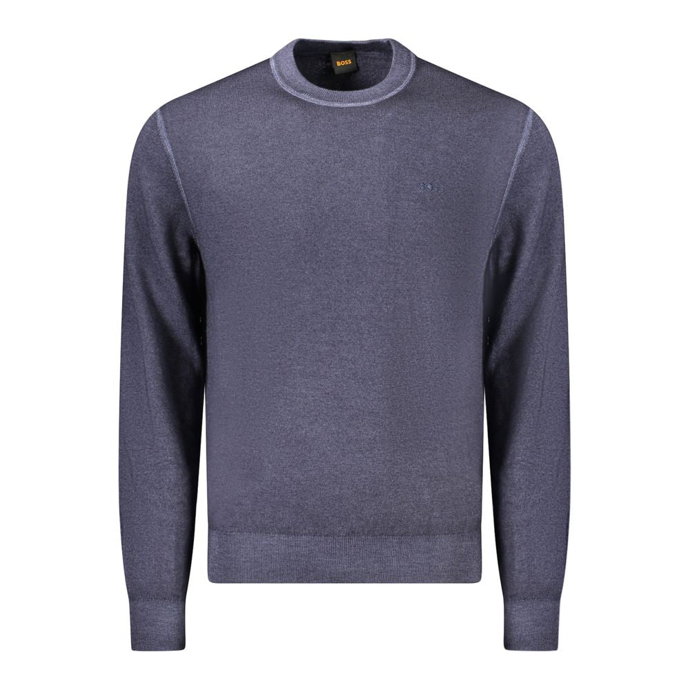 Hugo Boss Blue Wool Sweater BO-34556-M