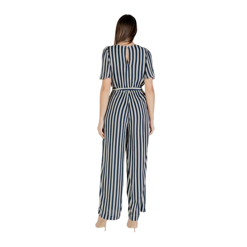 ICHI Blue Viscose Jumpsuit
