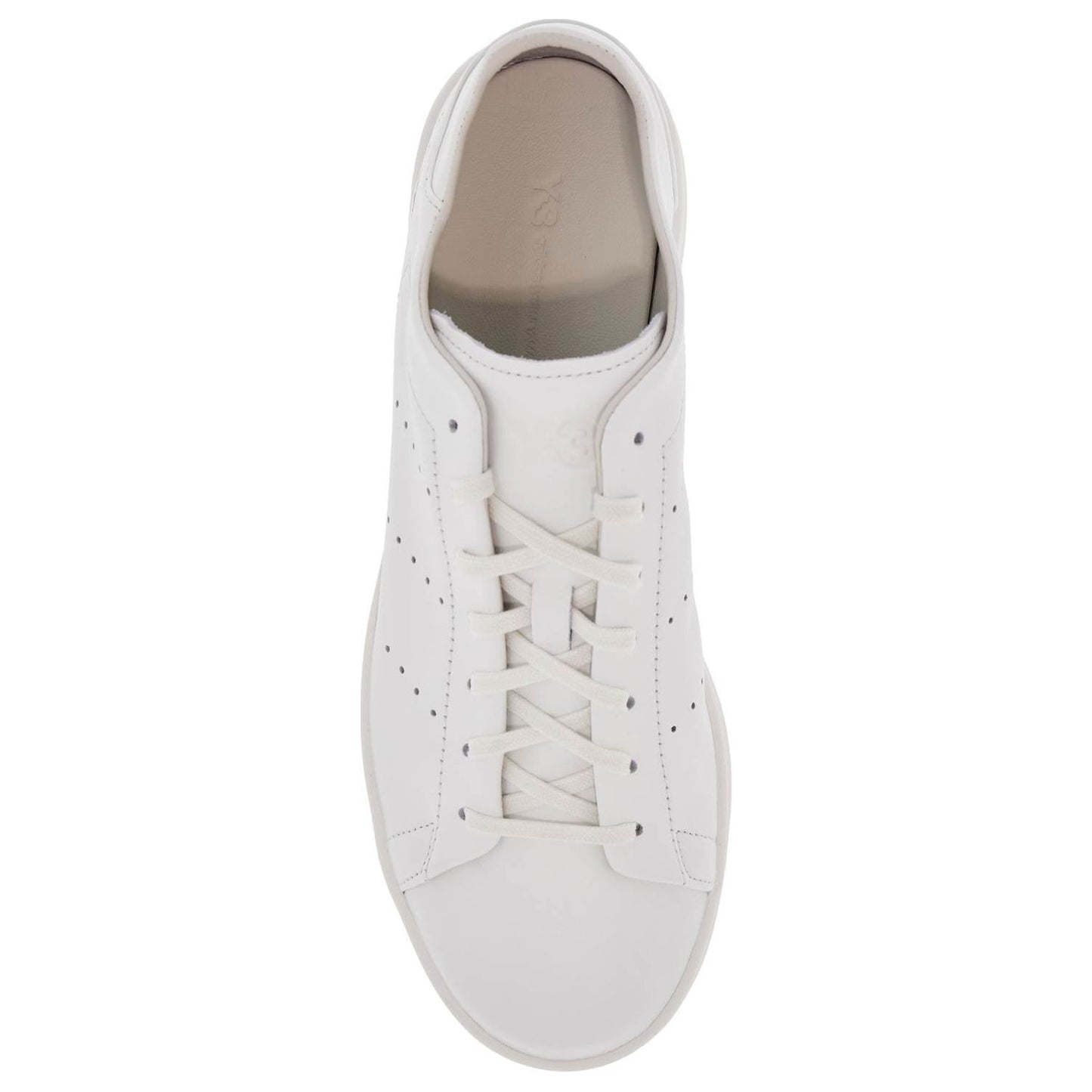Y-3 white leather sneakers with minimalist design Sneakers Y-3 Light Gray