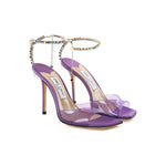 Jimmy Choo Purple Raso Sandal Jimmy Choo Rosy Brown