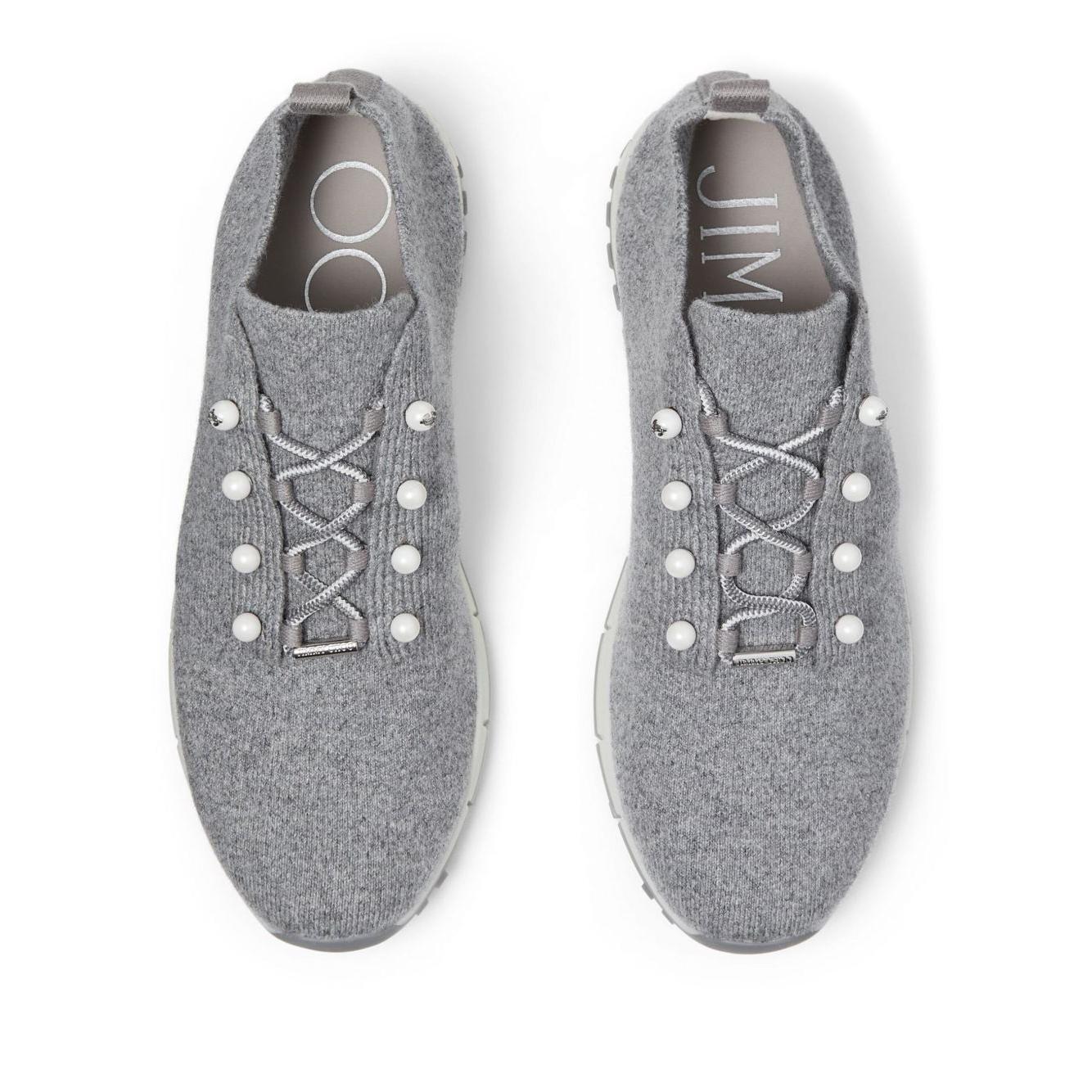 Jimmy Choo Veles Cashmere Knit Trainers Sneakers