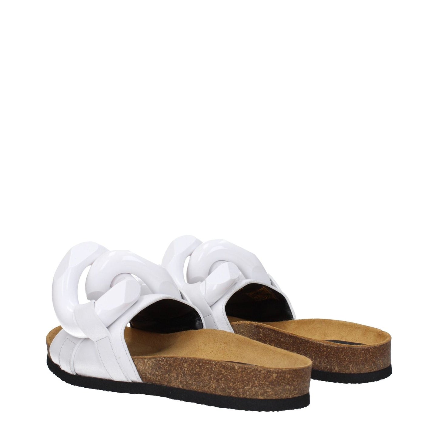 Jw Anderson White Leather Slippers Sandals JW-8609858846985-EU35/US5