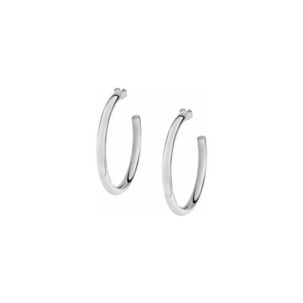 LA PETITE STORY JEWELRY Mod. LPS01AQB14 silver hoop earrings