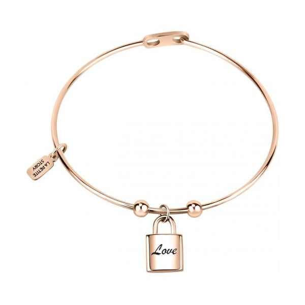 LA PETITE STORY JEWELRY Mod. LPS05ASD16 gold bracelet with 'Love' padlock charm