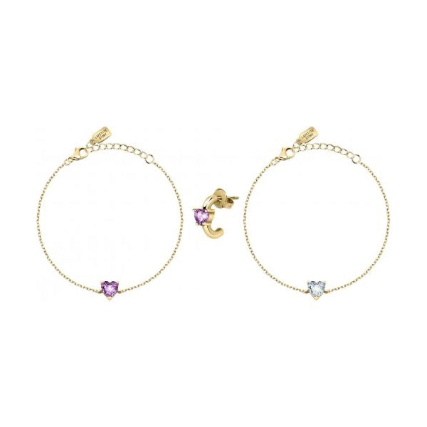 LA PETITE STORY JEWELRY Mod. LPS05ASD32 delicate gold bracelets with heart-shaped charms