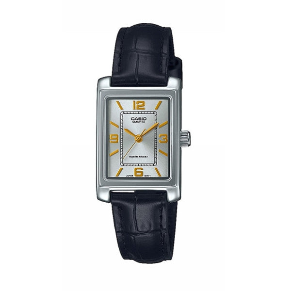 CASIO COLLECTION Mod. TANK. LEATHER - ARGENTEE LTP-1234PL-7A2EF
