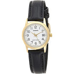 CASIO COLLECTION Mod. LADY DATE GOLD. LEATHER - WHITE LTP-V002GL-7B2UDF