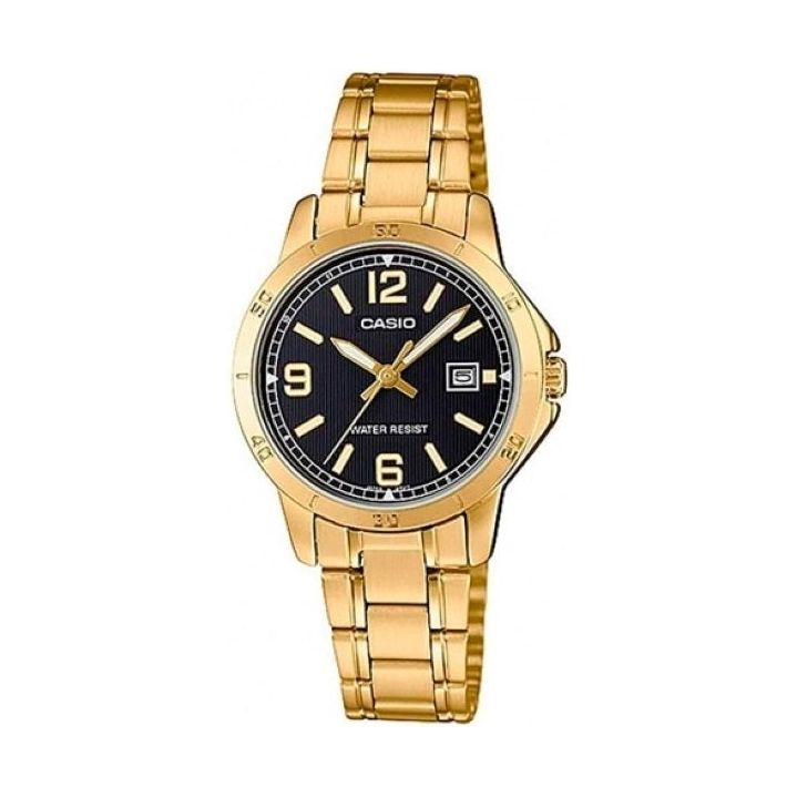 CASIO COLLECTION Mod. LADY DATE. GOLD - BLACK LTP-V004G-1BUDF