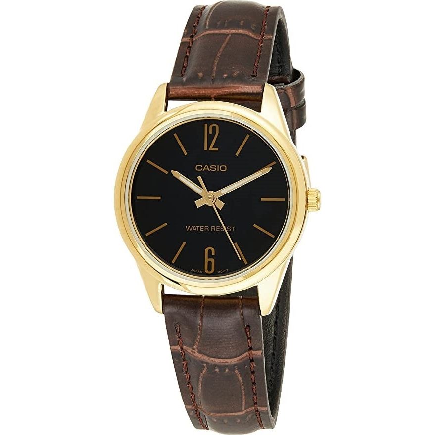 CASIO COLLECTION Mod. ONLY TIME LADY LEATHER - BLACK LTP-V005GL-1BUDF