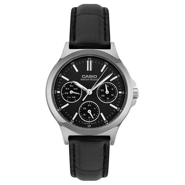 CASIO COLLECTION Mod. LADY MULTIFUNCTION. LEATHER - BLACK LTP-V300L-1AUDF