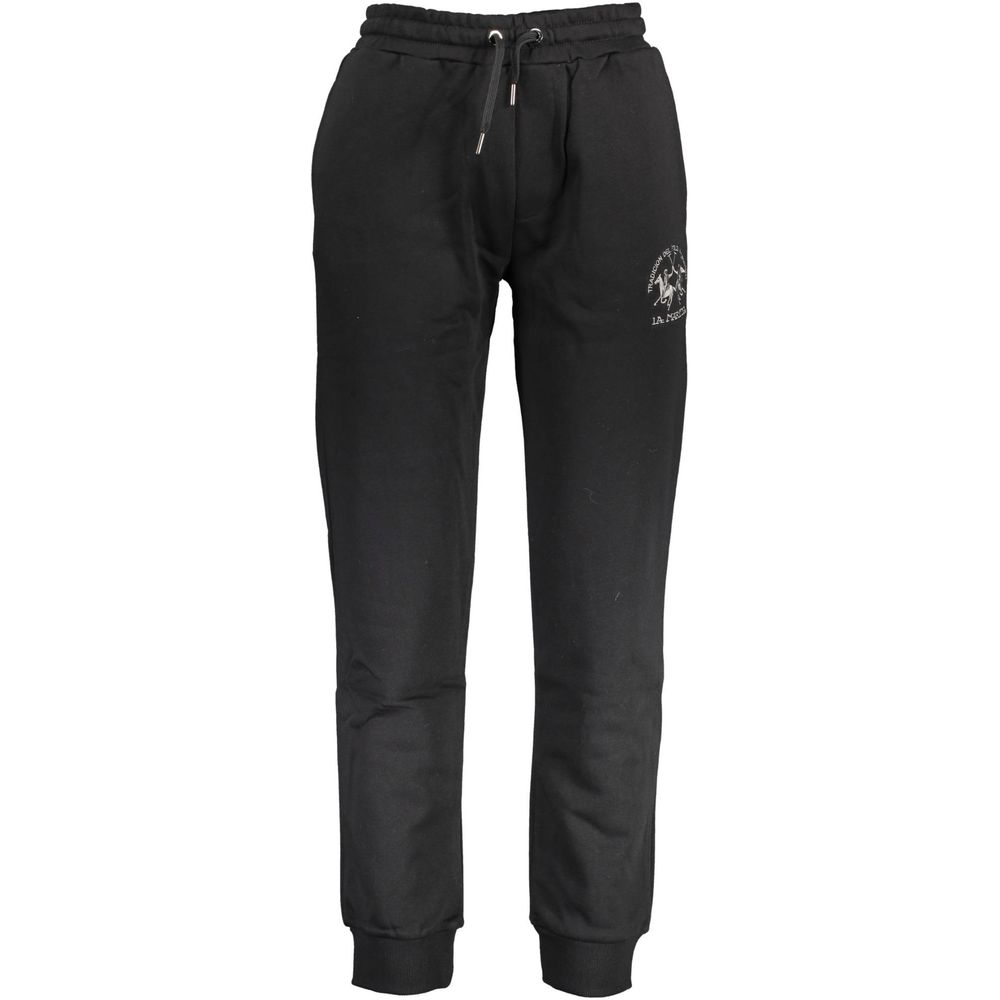 La Martina Black Cotton Pant
