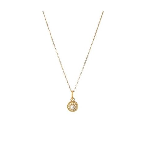 Gold pendant necklace from MAJORICA JEWELRY Mod. 18008.01.1.N00.000.1 featuring a pearl-like gemstone on a fine chain.