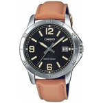 CASIO COLLECTION Mod. CASUAL DATE. LEATHER - BLACK MTP-V004L-1B2UDF