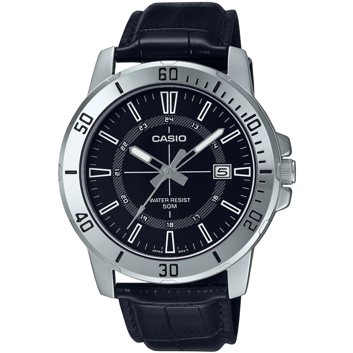 CASIO SPORT COLLECTION Mod. DIVER 50M LEATHER - BLACK MTP-VD01L-1CVUDF