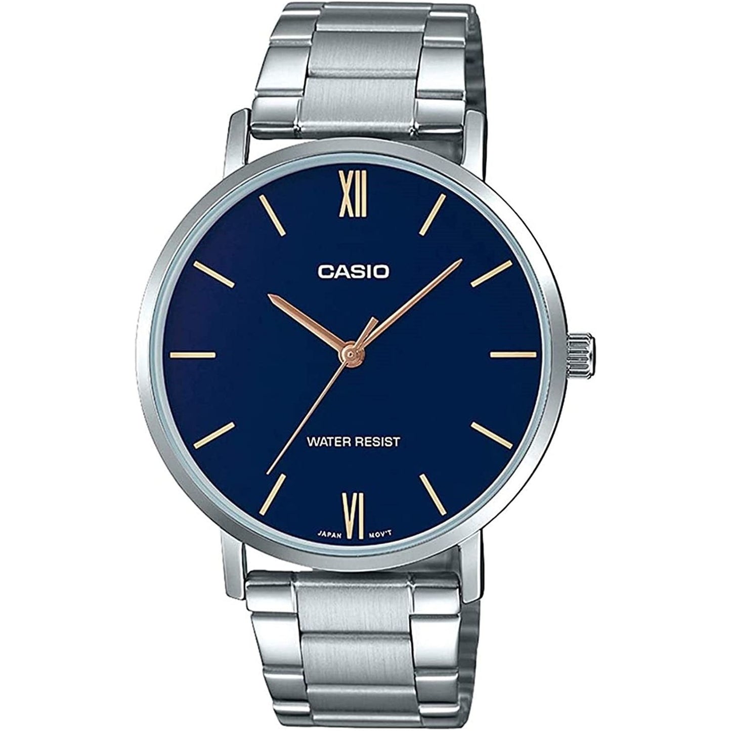 CASIO COLLECTION Mod. MINIMAL. METAL - PETROL BLUE MTP-VT01D-2BUDF