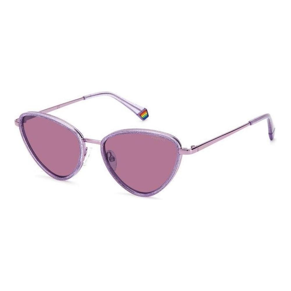 Polaroid Purple Plastic Sunglasses 1728,New with tags,Polaroid,Purple,Sunglasses for Women - Sunglasses,Women Polaroid POPLD6148SXB3VAC