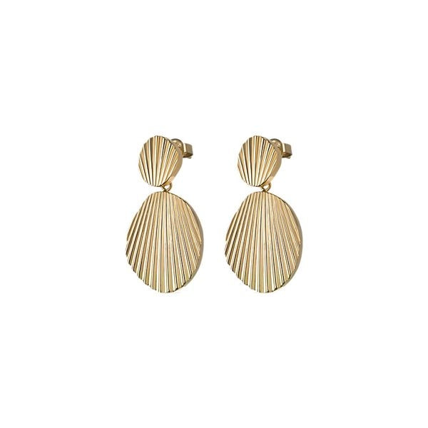 Elegant gold earrings from ROSEFIELD JEWELS JEWELRY Mod. JSSHEG-J169 with unique textured design, perfect for any occasion.