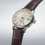 SEIKO PRESAGE Mod. COCKTAIL AUTOMATIC - LEATHER, CREAM-2
