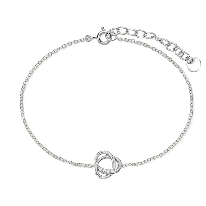 STROILI Mod. 1628546 silver bracelet with elegant design and knot centerpiece, perfect for style and sophistication.