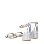 Stuart Weitzman Gray Leather Flat Sandals ST-9250412495113-EU35.5/US5.5