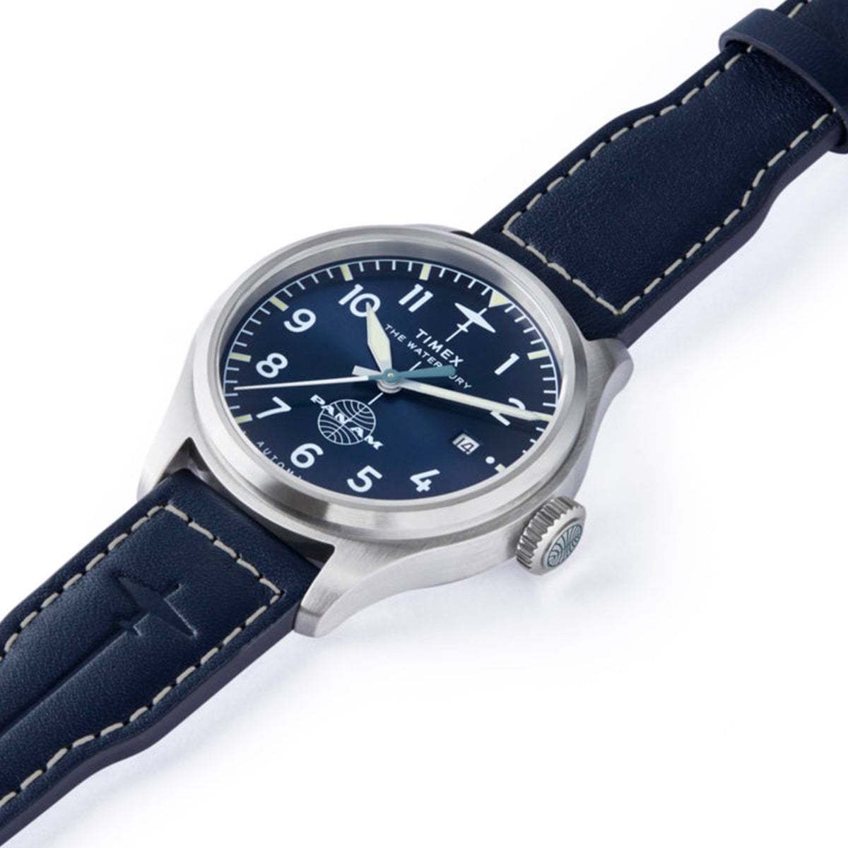 TIMEX WATCHES Mod. TW2Y38800 with blue dial and leather strap