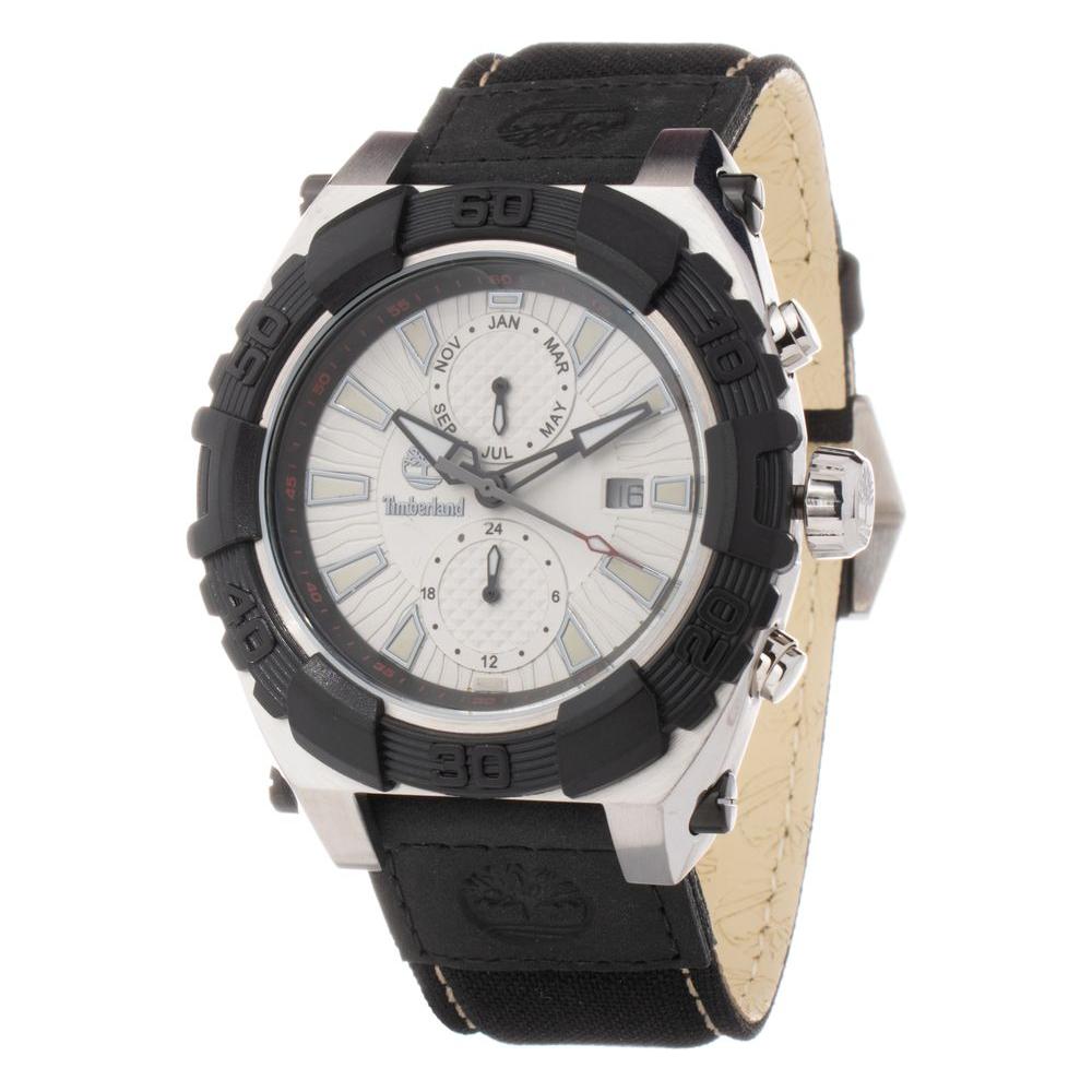 Timberland Black Leather Watch 1728,Black,Men,New with tags,Timberland,Watches for Men - Watches Timberland TITBL133317JS11NNNAC