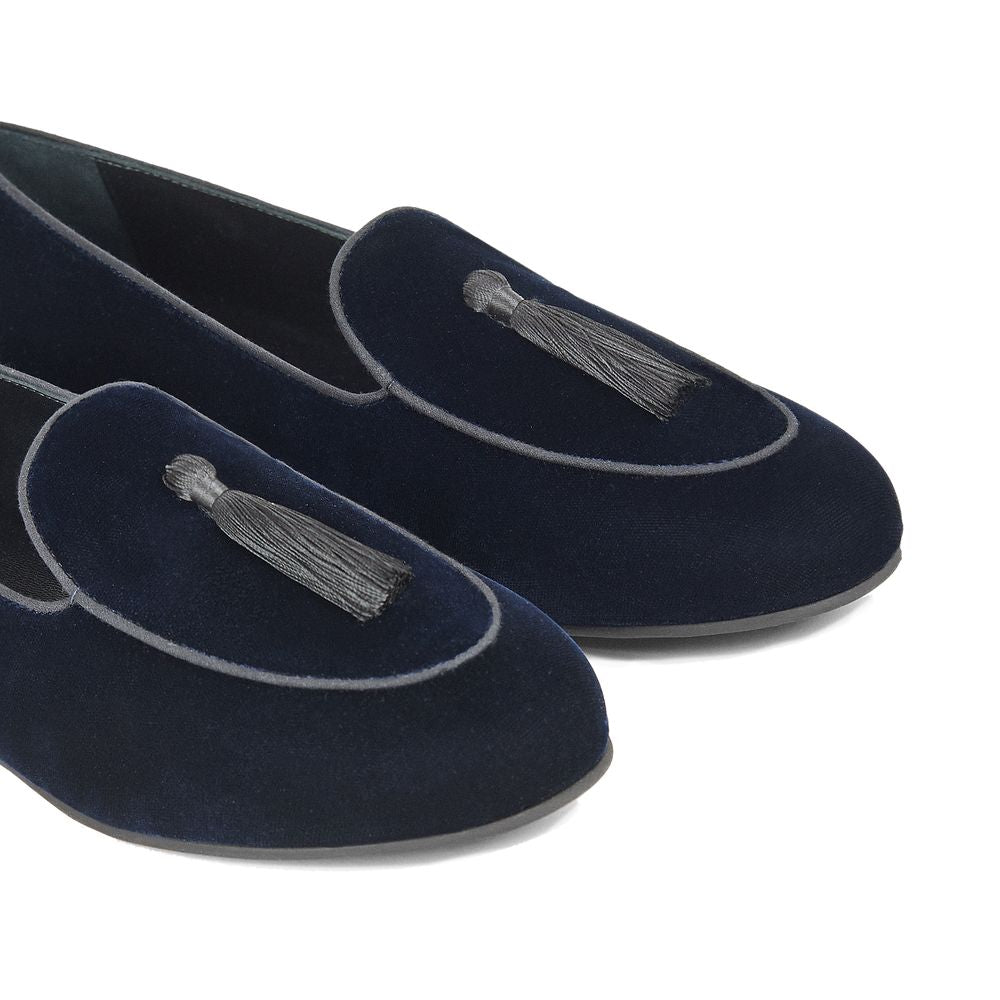 Charles Philip Blue Velvet Loafer